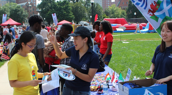 ISEED students engaging students at festival